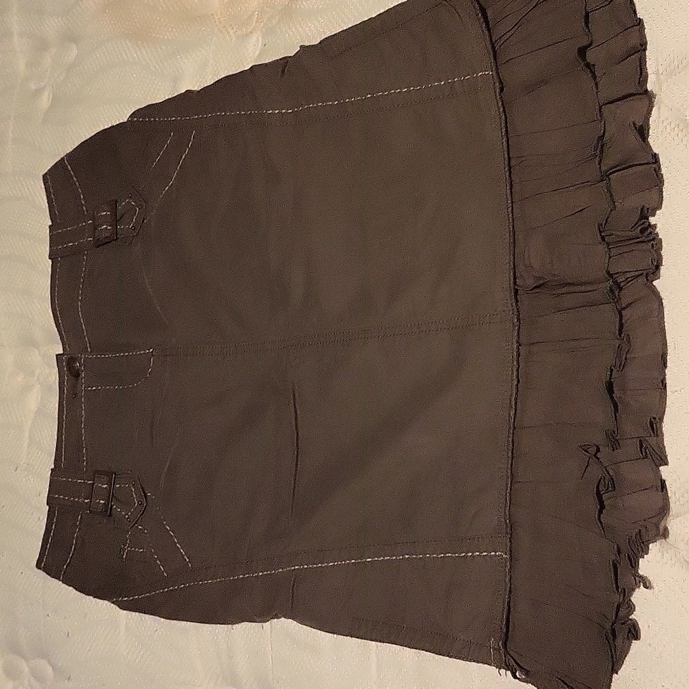 𝅺MEXX A Line Tiered Midi Skirt Moss Green Color Size 6